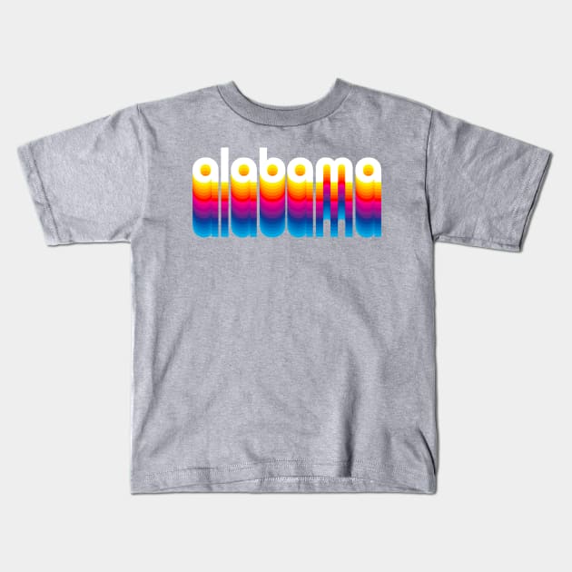 Alabama Pride - I Love Alabama - Vintage Alabama design graphic Kids T-Shirt by Vector Deluxe
